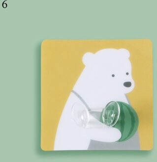 Muur Haken Sticky Haak Hanger Sticker Home Decor Cartoon Haak Muur Opknoping 7Cm Waterdicht Nail-Gratis Onzichtbare sticker 6