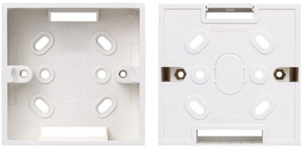 Muur Opbouw Doos 86Mm * 86Mm * 45Mm Voor Externe Muur Schakelaars En Stopcontacten Breng Voor buiten Witte Doos