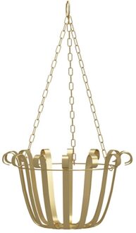 Muur Opknoping Ijzeren Bloempot Mand Hanger Planter Balkon Tuin Home Decor gouden