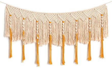 Muur Opknoping Macrame Gordijn Fringe Banner Bohemian Muur Decor Geweven Tapijt Home Decoratie Voor Bruiloft Appartement Slaapkamer Livi