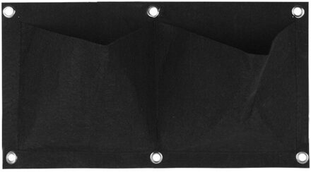 Muur Opknoping Planten Zakken 2/3/4/6/9 Zakken Groen Grow Bag Planter Verticale Groente Living Garden zak Tuin Decor #4 2 pocket zwart