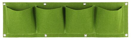Muur Opknoping Planten Zakken 2/3/4/6/9 Zakken Groen Grow Bag Planter Verticale Groente Living Garden zak Tuin Decor #4 4 pocket groen