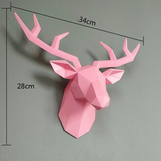 Muur Opknoping Standbeelden Sculpturen Hoofd Dier Papier Model Home Decor Diy Craft Woonkamer Home Decoratie Tv Haard Muur Hangen