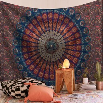 Muur Opknoping Tapijt Rechthoek Muur Mandala Tapestry Huishoudelijke Bloemenprint Achtergrond Doek Decoratieve Doek Decor Deken