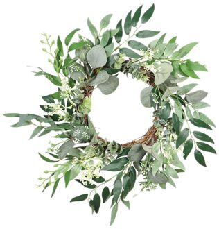 Muur Ornamenten Groene Bloemen Kunstbloem Rustieke Zijde Bloem Krans Decor