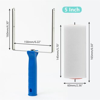 Muur Patterned Verf Rollers Decoratie Gereedschap 5 "Rubber Roller Brush Tool Set 3D Patroon Behang Room Decor Schilderen Machine messing