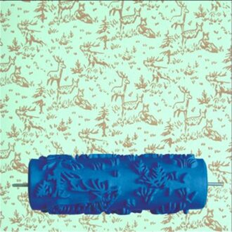 Muur Patterned Verf Rollers Decoratie Gereedschap 5 "Rubber Roller Brush Tool Set 3D Patroon Behang Room Decor Schilderen Machine Rood