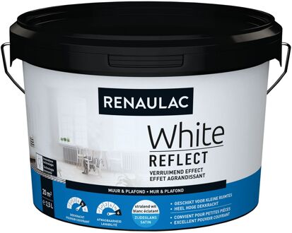 Muur & Plafond Muurverf - Zijdeglans - Wit - 2,5l