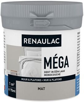 Muur & Plafond Verftester - Mat - Fluweel Grijs - 75ml