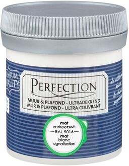 Muur & Plafond Verftester - Mat - Verkeerswit Ral 9016 - 75ml