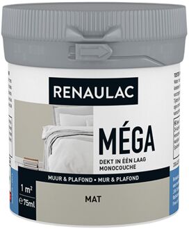 Muur & Plafond Verftester - Mat - Zilvergrijs - 75ml