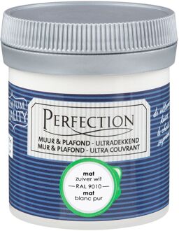 Muur & Plafond Verftester - Mat - Zuiver Wit Ral 9010 - 75ml