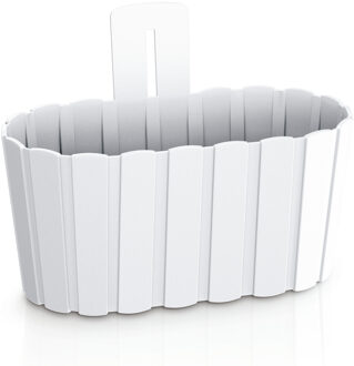 Muur plantenpothoutlook - 27 x 15 cm - parel wit - Plantenpotten