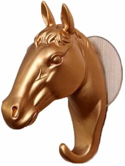 Muur Stuk Decoratieve Hars Woninginrichting Moderne Kleine Paard Haken Muur Sieraden Keys Hangers Handtas Houder Thuis goud