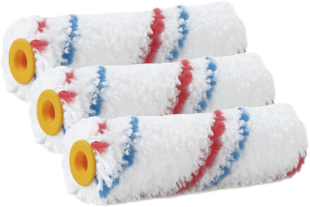 Muur vacht anti- 3x -spat verfroller - polyester microvezel - pluisvrij -10 x 3.5 cm