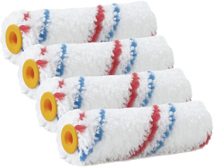 Muur vacht anti- 4x -spat verfroller - polyester microvezel - pluisvrij -10 x 3.5 cm