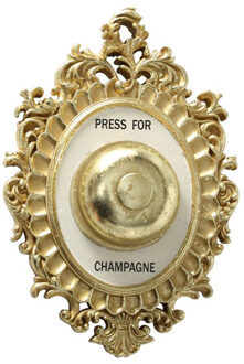 Muurdecoratie bel - Press for Champagne - goud - bruiloft