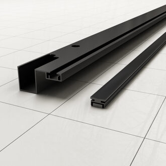 Muurprofiel Met Magneetstrip Wiesbaden Voor Nisdeur Skyline Mat Zwart Wit Chroom