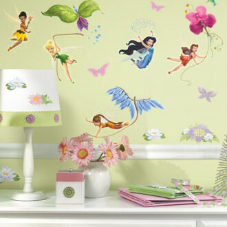 Muursticker Disney Fairies - Glitter Roze