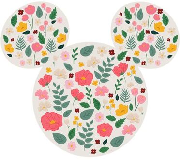 Muursticker Mickey Mouse Roze, Groen En Geel - 127 X 127 Cm