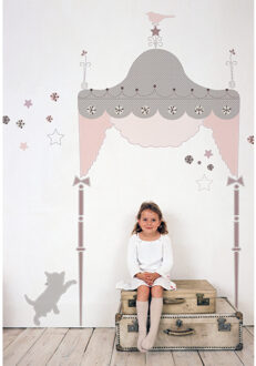 Muursticker prinsessen bed