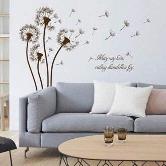 Muursticker PVC Plant Multicolor Bloem Muurstickers Boom Grote Removab TV Achtergrond Muurstickers Kamer Decoratie Dandelion A