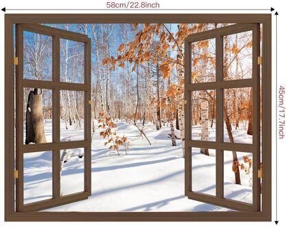 Muurstickers Decor Sneeuw Scène 3D Muursticker Home Diy Decals Floor Decoratie Art Behang Home Decor 45X58 cm