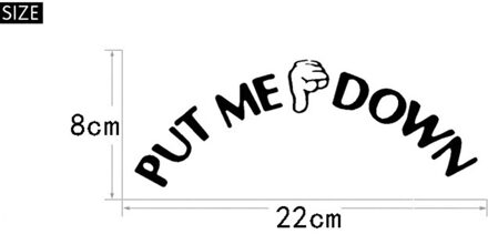 Muurstickers Home Decor Woonkamer Gebaar Hand Decal Funny Badkamer Toilet Seat Muursticker Teken Voor Put Me Down # 2