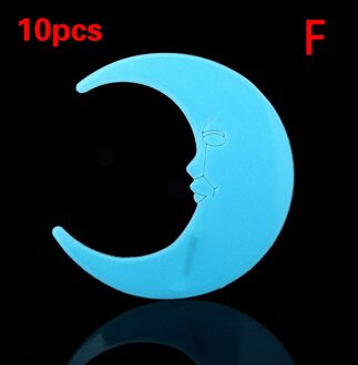 Muurstickers Lichtgevende Stickers Fluorescerende Sterren Schitteren In Het Donker Glow In The Dark Sterren Ster Fluorescerende Plafond 10stk blauw maan