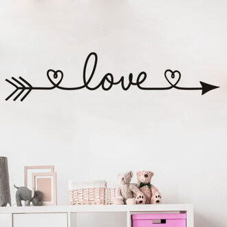 Muurstickers voor Slaapkamer Verwisselbare Decal Liefde Patroon Is Fascinerende Muurstickers Woonkamer Decoratie AZ-28 608 rood