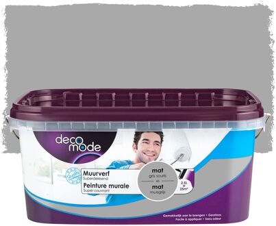 Muurverf - Mat - Muisgrijs - 2,5l