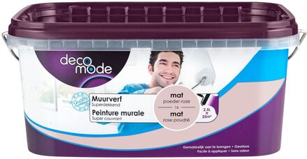 Muurverf - Mat - Poeder Roze - 2,5l