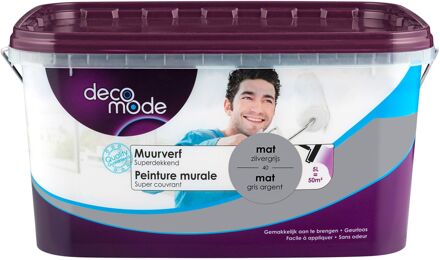 Muurverf - Mat - Zilvergrijs - 5l