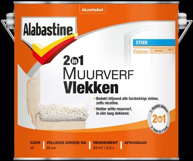 Muurverf Vlekken - Wit - 2,5L