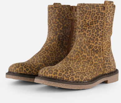 Muyters Leopard Enkellaarsjes bruin Suede - 28,29,30,31,32,33,34,35