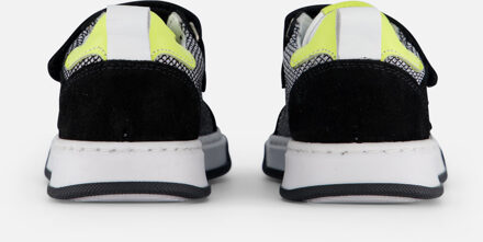 Muyters Velcro Sneakers zwart Leer Wit - 23,24,25,26,27