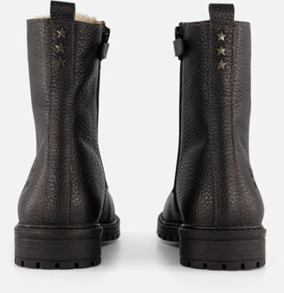 Muyters Veterboots Fur zwart Leer - 37,38,39,40