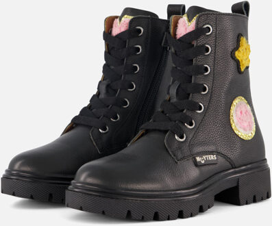 Muyters Veterboots zwart Leer - 24,25,26,27,28,29,30,32,33,34,35