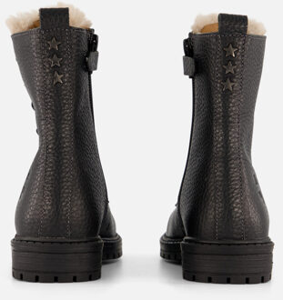 Muyters Veterboots zwart Leer - 28,29,30,31,32,33,34