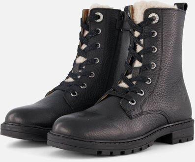 Muyters Veterboots zwart Leer - 28,29,30,31,32,33,34