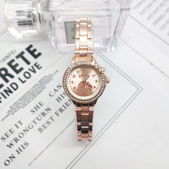 мужские часы Kt cat diamond bow children's watch girls children's cartoon watch stainless steel strap watch reloj hombre