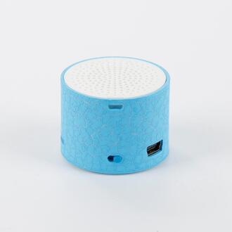 Muziek Audio Ingebouwde Microfoon Draagbare Speaker Glare Crack Bluetooth Speaker Auto Led Multicolor Subwoofer U Schijf Kaart Blauw