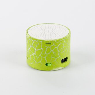 Muziek Audio Ingebouwde Microfoon Draagbare Speaker Glare Crack Bluetooth Speaker Auto Led Multicolor Subwoofer U Schijf Kaart groen
