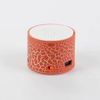 Muziek Audio Ingebouwde Microfoon Draagbare Speaker Glare Crack Bluetooth Speaker Auto Led Multicolor Subwoofer U Schijf Kaart Oranje