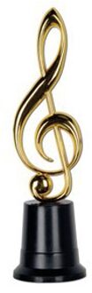 Muziek award goud 23 cm