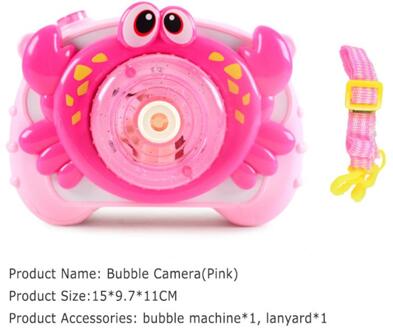Muziek Bubble Blower Machine Kinderen Elektrische Dolfijn Krab Bubble Machine Speelgoed Lichte Muziek Vierkante Speelgoed Elektrische Bubble Machine 04 roze krab