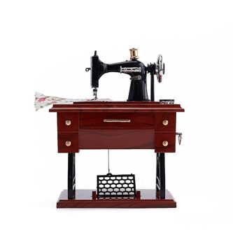 Muziekdoos Naaimachine Muziekdoos Europese Ambachten Retro Naaien Clockwork Thuis Ambachten Decoratie Creatieve