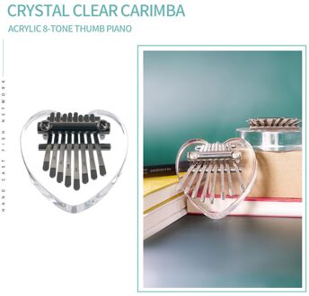 Muziekinstrument Acryl Duim Piano Mbira Kristal Transparante 8 Toetsen Kalimba Musical Instrumentos Musicales