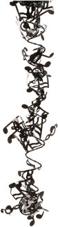 Muzieknoten hangdecoratie - zwart - 7,5 meter - muziek thema versiering Multi
