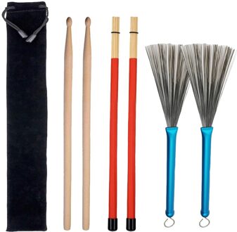 Muzikale Drum Reparatie Onderdelen Drum Sticks, Draad Borstels En Staven Drum Borstels